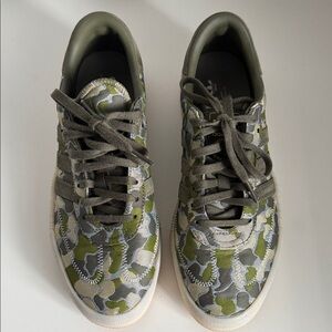adidas Olive and Gray Camouflage Sneakers